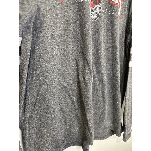 Georgia Bulldogs Long Sleeve Shirt Nike Tee Gray XXL Athletic Cut Y2K Streetwear - Picture 5 of 11